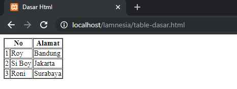 Cara Membuat Table Menggunakan HTML Dan CSS