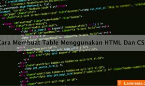 Cara Membuat Table Menggunakan HTML Dan CSS