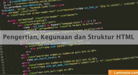 Pengertian, Kegunaan dan Struktur HTML