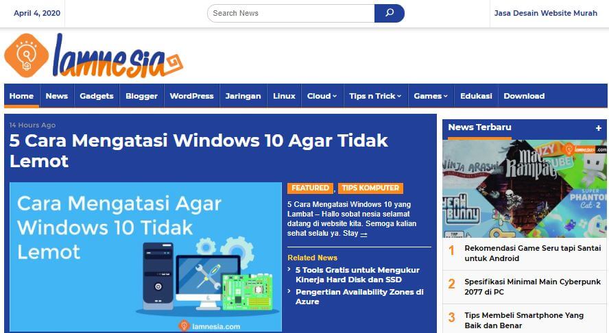 Contoh Website yang User Friendly