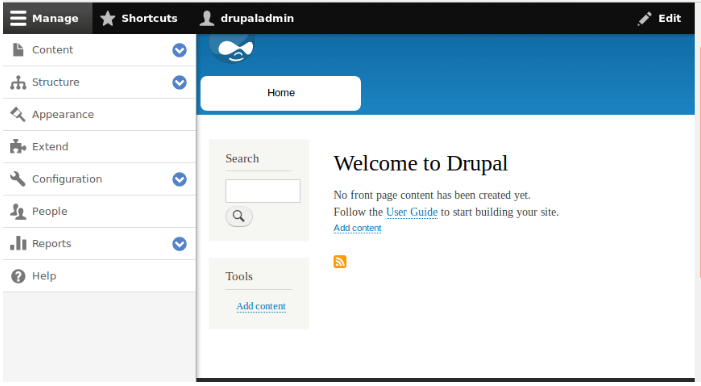 Contoh Dashboard Drupal