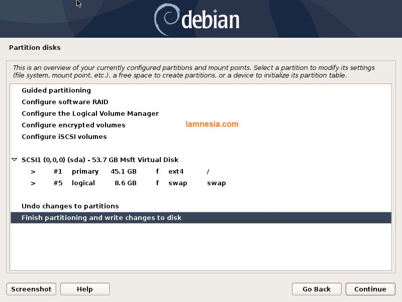 Tutorial Install Debian 10 (Buster) Lengkap - Lamnesia Media