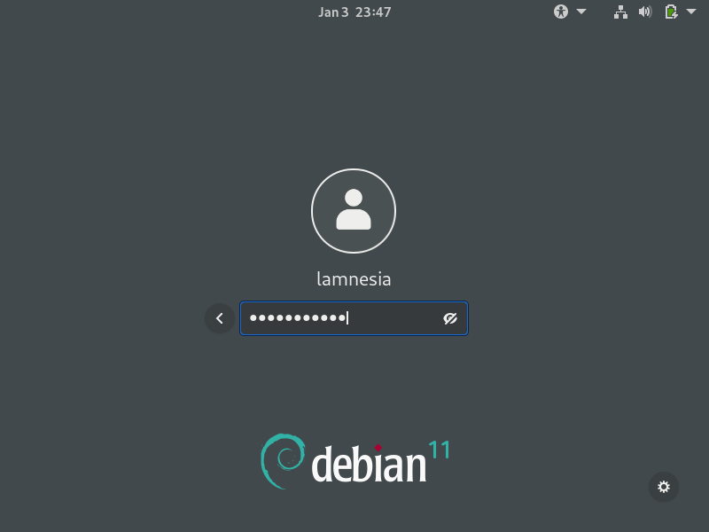 login ke debian 11