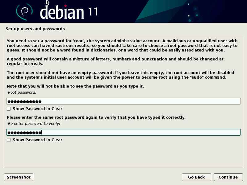 cara mengatur user root debian 11