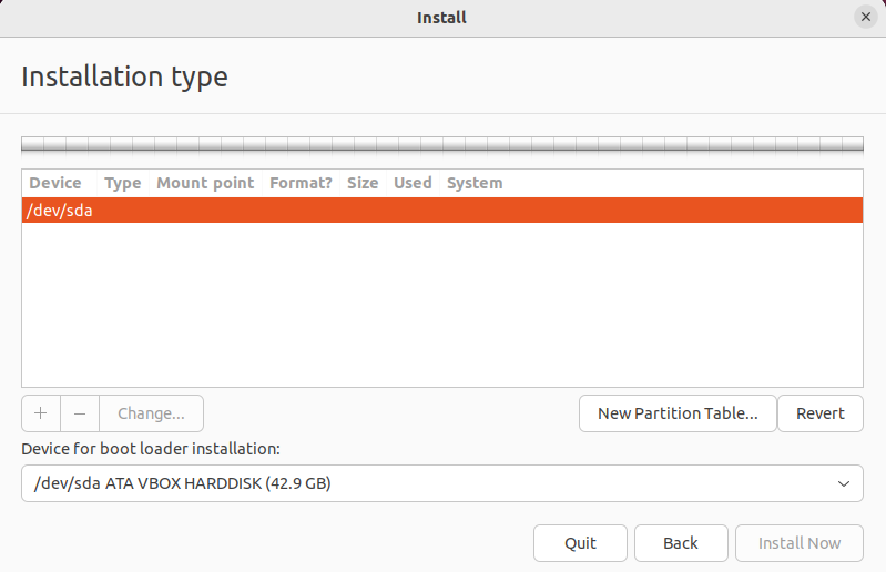 harddisk kosong ubuntu 