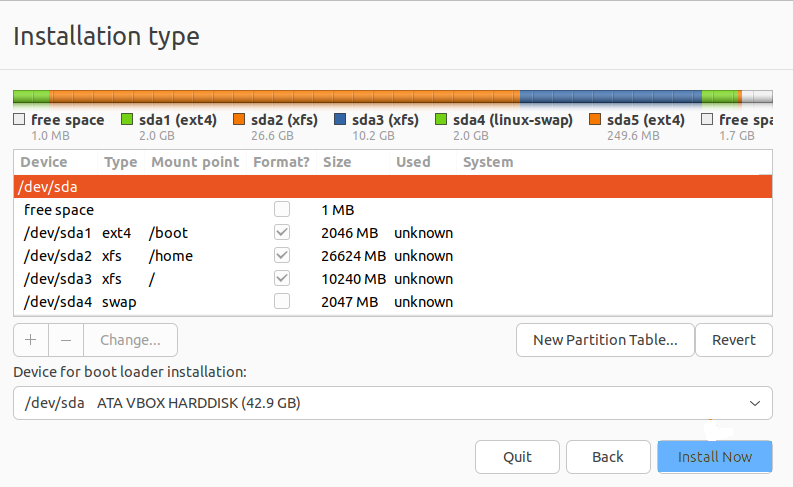 Carw Membagi Partisi Ubuntu 22.04 LTS (Jammy Jellyfish)