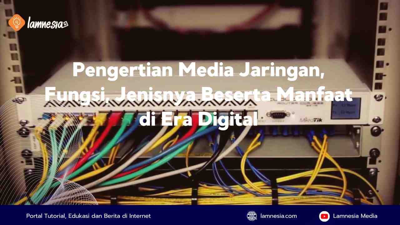 Ilustrasi gambar media jaringan berupa kabel