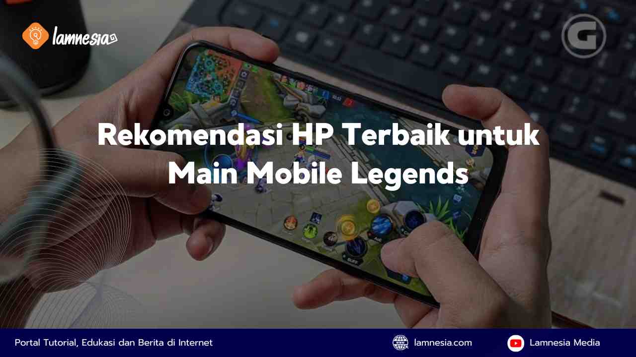 Ilustrasi seorang gamer Mobile Legends sedang asyik bertarung dengan hero favoritnya pada layar smartphone