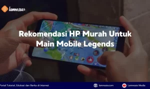 ilustrasi orang bermain mobile legend dengan hp murah 2024