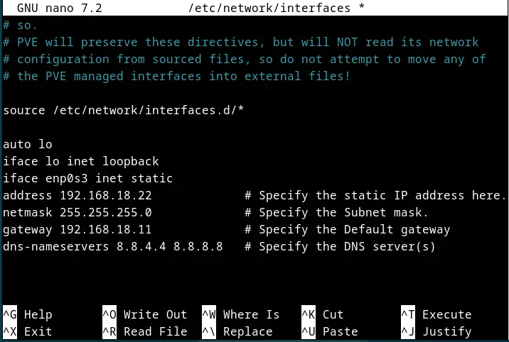 Contoh Konfigurasi IP Address Debian 12